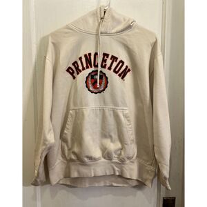 Vintage Princeton University Pullover Varsity Hoodie Top   Mens Size Large